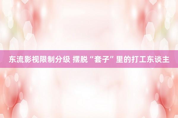 东流影视限制分级 摆脱“套子”里的打工东谈主