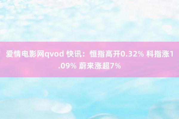 爱情电影网qvod 快讯：恒指高开0.32% 科指涨1.09% 蔚来涨超7%